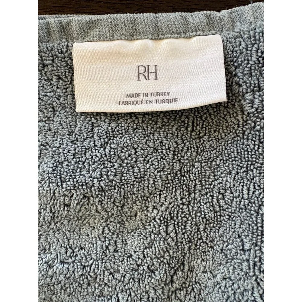 Restoration Hardware Turkish Cotton Hand Towels and 1 Washcloth Grayish Blue
